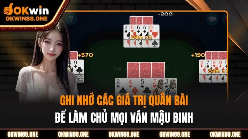 Ghi nhớ các giá trị quân bài OKWIN