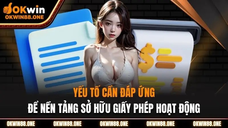 Yếu tố đáp ứng nền tảng sở hữu giấy phép hoạt động